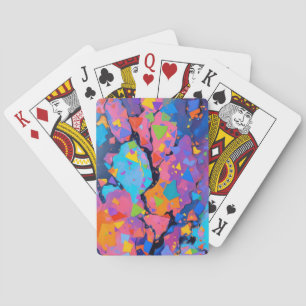 Colourful Abstract Art Vibrant Playing Cards
