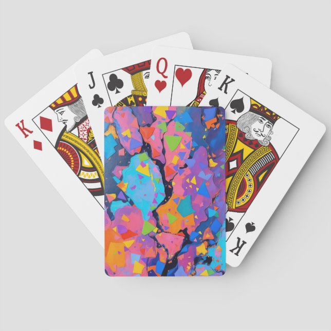 Colourful Abstract Art Vibrant Playing Cards (Back)