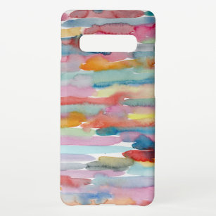 Colourful Abstract Art Watercolor Brush Strokes  Samsung Galaxy Case