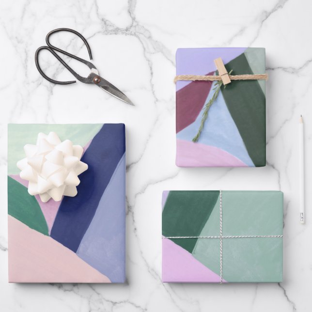 Colourful Abstract Art Wrapping Paper (Front)