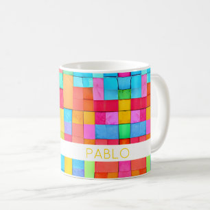 Colourful Abstract Artist NAME Hip Mod Fun Trendin Coffee Mug