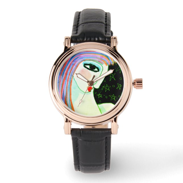 Colourful Abstract Artwear Watch (Front)