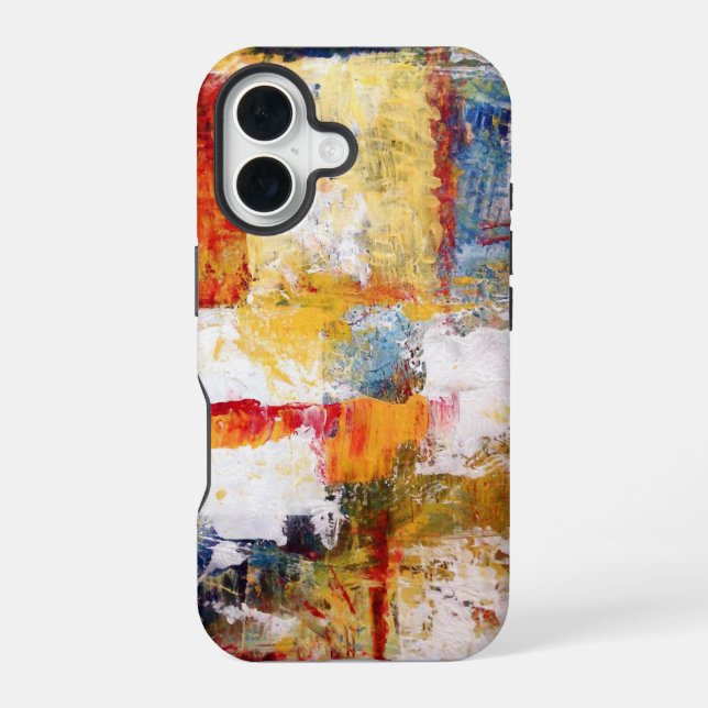 Colourful Abstract Artwork iPhone 16 Case (Back)