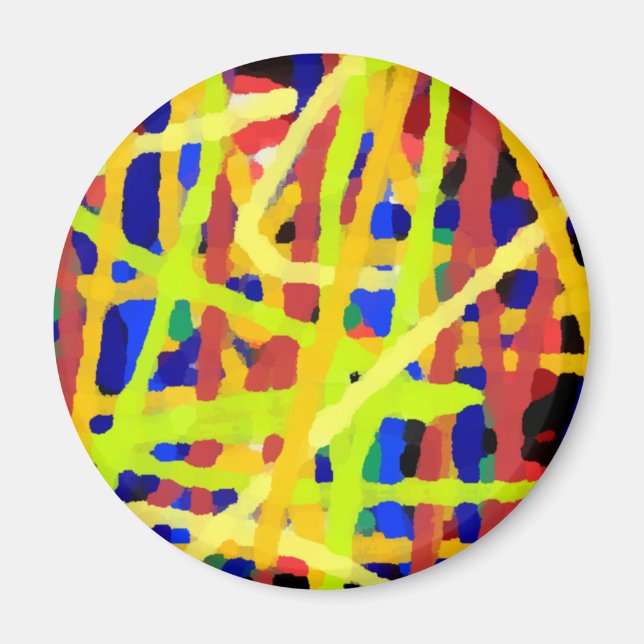 Colourful Abstract Artwork Magnet (Front)