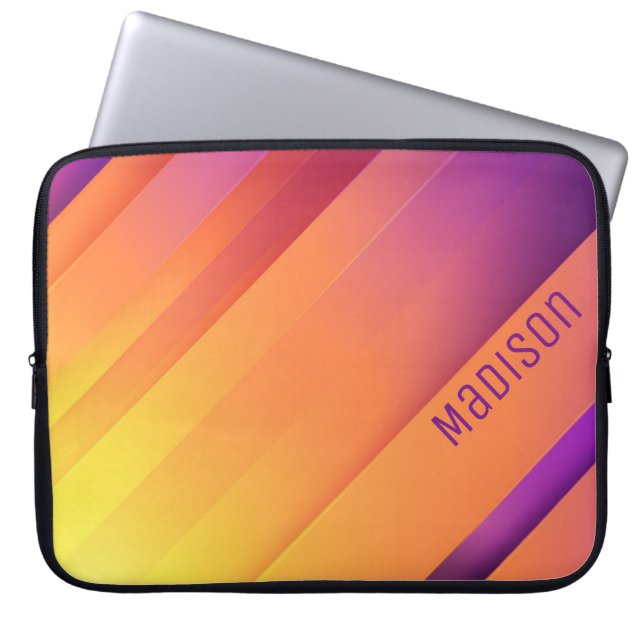 Colourful Abstract Background and Customisation Laptop Sleeve (Front)