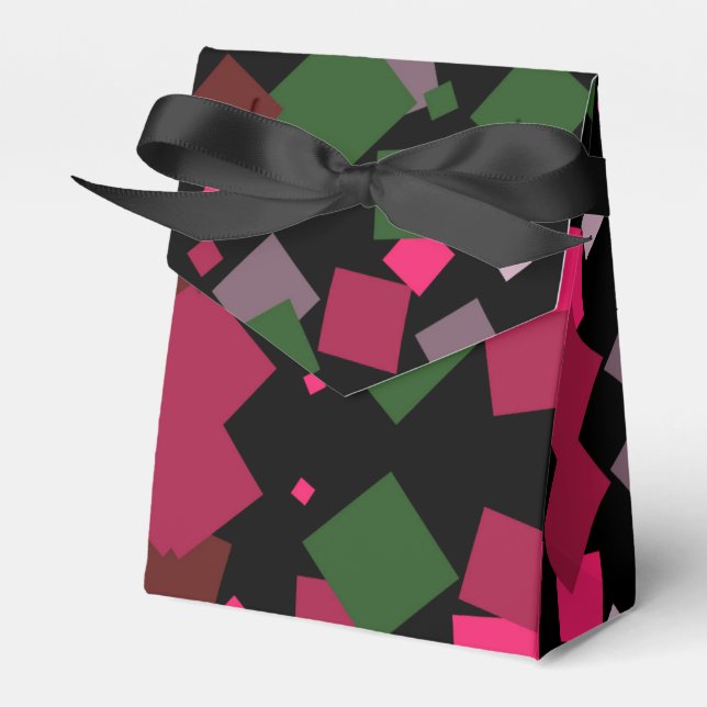 Colourful abstract background favour box (Front Side)