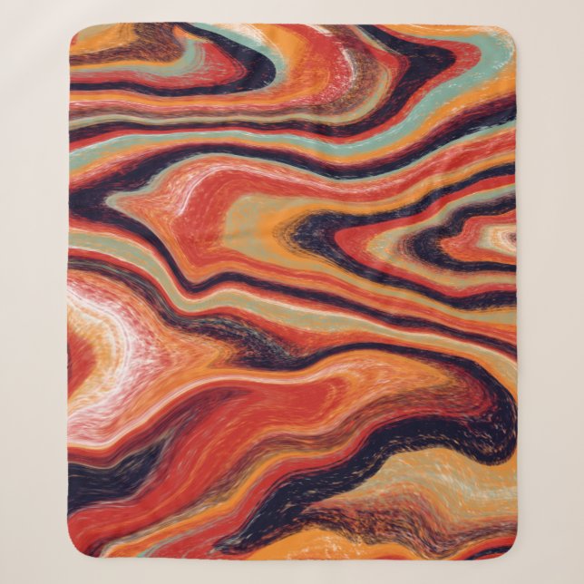 Colourful abstract background is made in the techn sherpa blanket (Front)