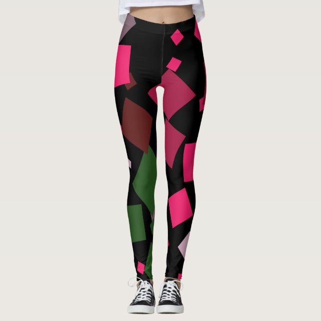 Colourful abstract background leggings (Front)
