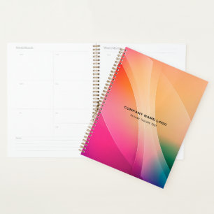 Colourful abstract background notebook planner