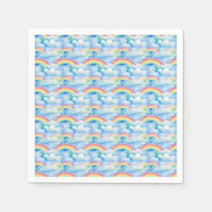 Colourful Abstract Background with Rainbows Napkin