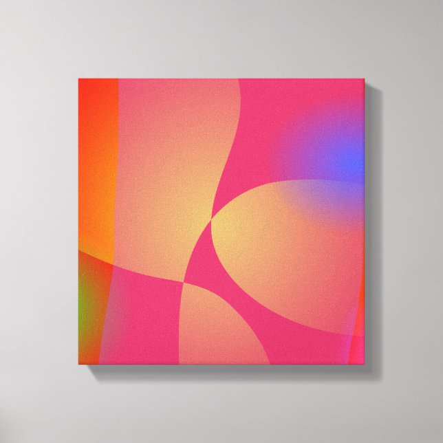 Colourful Abstract Backgrounds with Circles, Lines Canvas Print (Front)