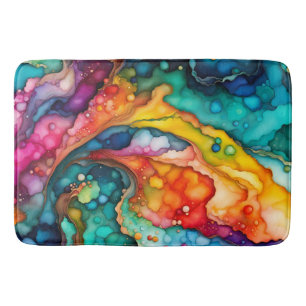 Colourful Abstract Bath Mat