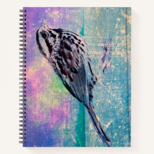 Colourful Abstract Bird Art: Vibrant Songbird Notebook