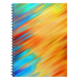 Colourful Abstract Blue Orange Flare Notebook