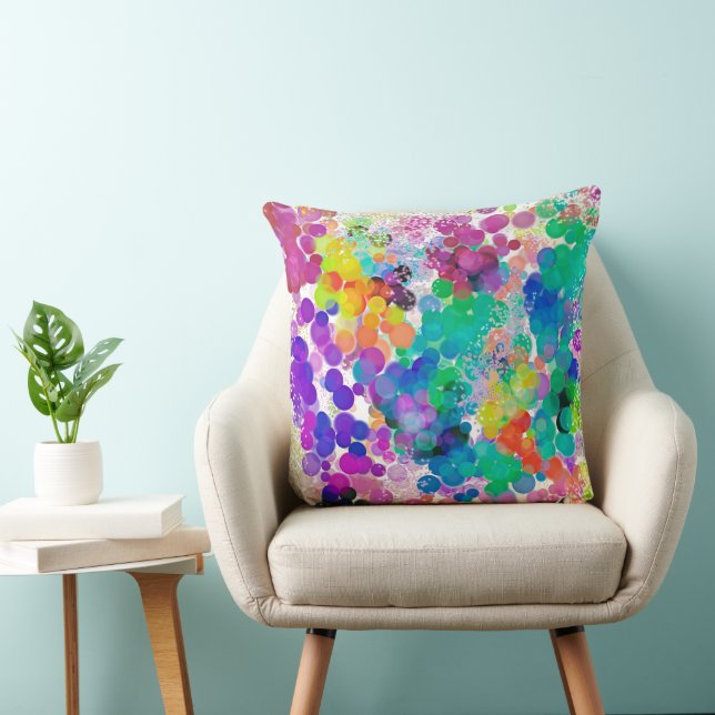 Colourful Abstract Bokeh 2 Design Double Sided Gif Cushion (Chair)