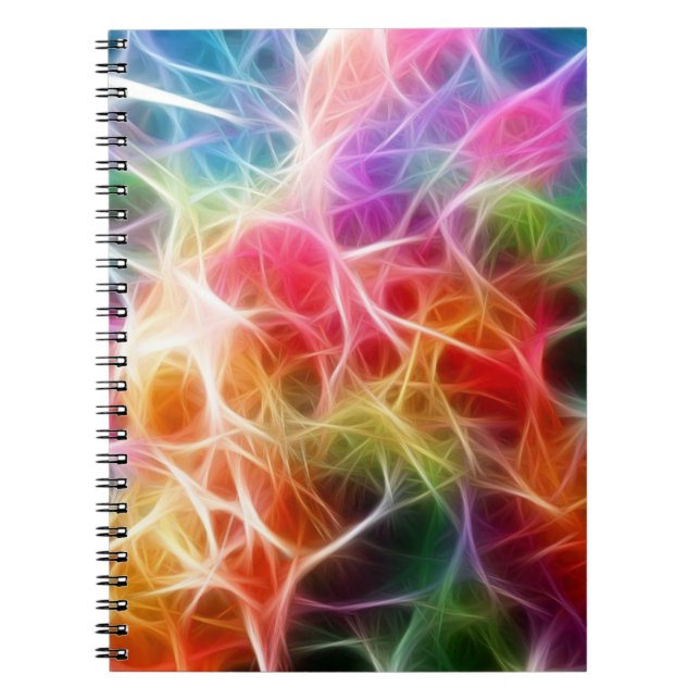 Colourful Abstract Bokeh lighting Electricity Notebook (Front)
