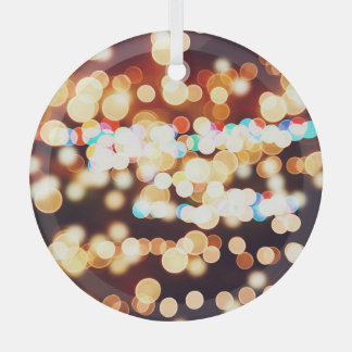 Colourful Abstract Bokeh Texture Glass Tree Decoration