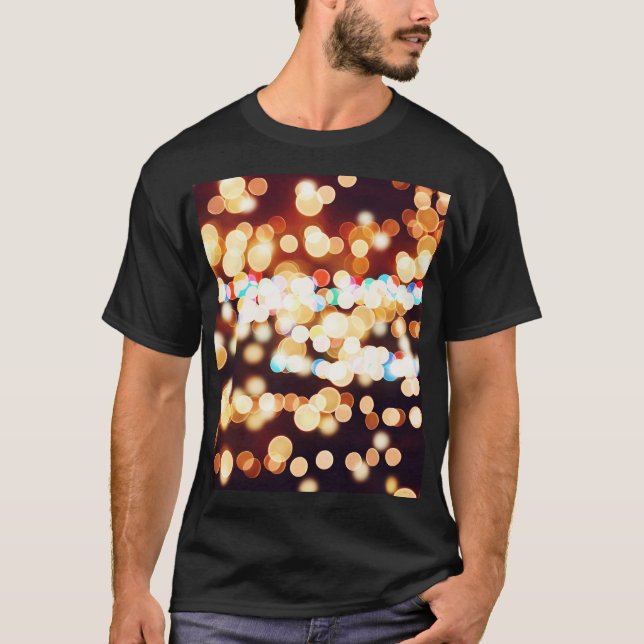 Colourful Abstract Bokeh Texture T-Shirt (Front)