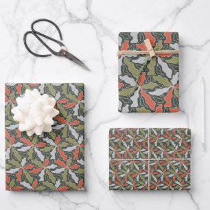Colourful Abstract Botanical  Wrapping Paper Sheet