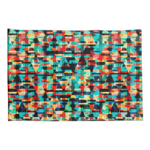 Colourful abstract bright element design pillowcase