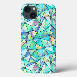 Colourful Abstract Bright Triangles  iPhone 13 Case