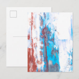 Colourful abstract brush stroke background postcard