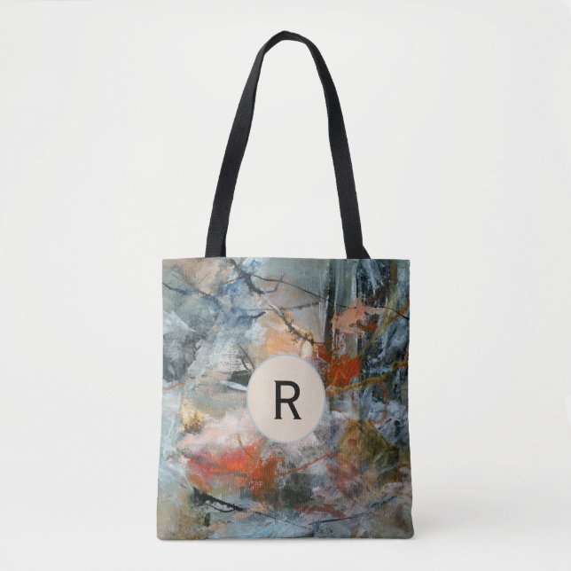 Colourful Abstract Brush Stroke Painting Tote Bag (Front)