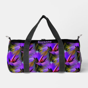 Colourful Abstract Brush Strokes Personalised Duffle Bag