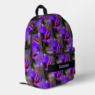 Colourful Abstract Brush Strokes Personalised Printed Backpack