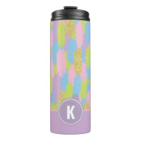 Colourful Abstract Brushstrokes Pattern Monogram