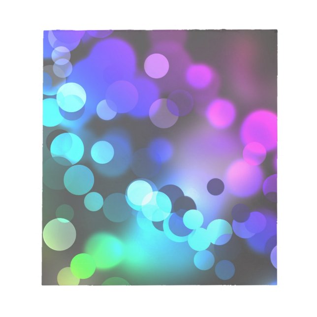 Colourful Abstract Bubbles Notepad (Front)