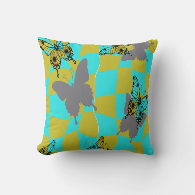Colourful Abstract Butterfly  Cushion (Front)