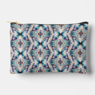 Colourful abstract butterfly design accessory pouch