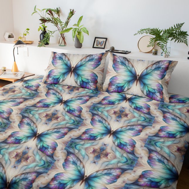 Colourful abstract butterfly design decorative cushion (Creator Uploaded)