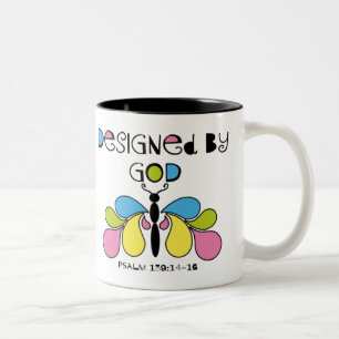 Colourful Abstract Butterfly Designed by God Two-Tone Coffee Mug
