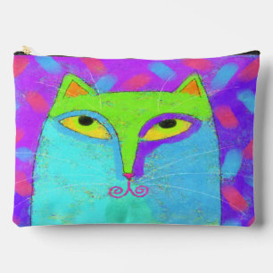 Colourful Abstract Cat Accessory Pouch