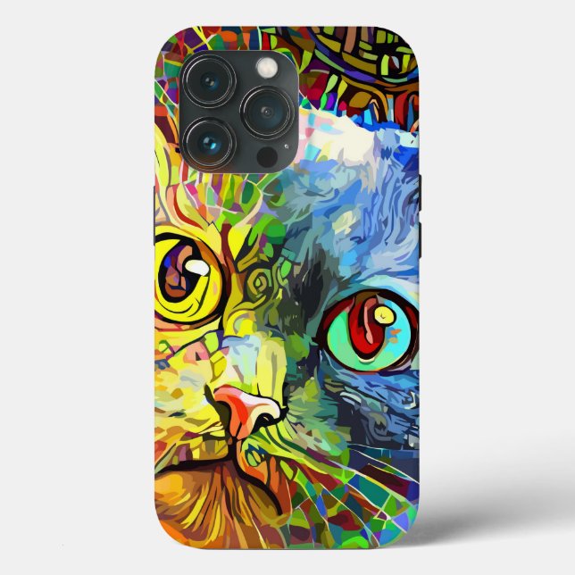 Colourful Abstract Cat Case-Mate iPhone Case (Back)