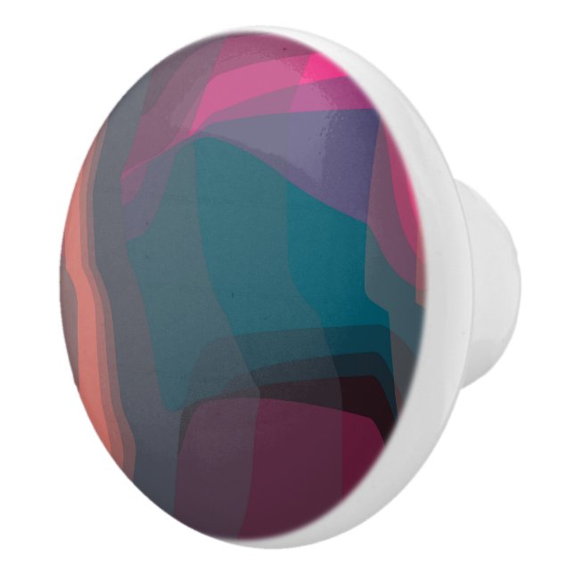 Colourful Abstract Ceramic Knob (Right)