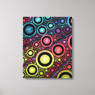 Colourful Abstract Circle Art Canvas Print