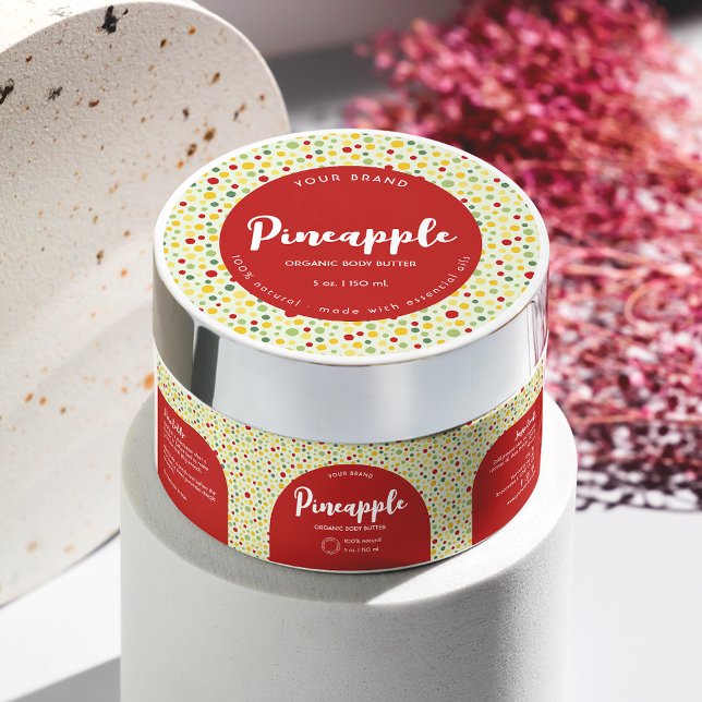 Colourful Abstract Circle Cosmetic Jar Lid Label (Creator Uploaded)