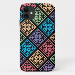 Colourful abstract circles and squares phone case