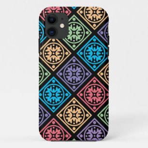 Colourful abstract circles and squares phone cover