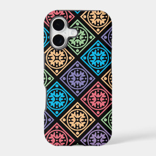 Colourful abstract circles and squares phone cover