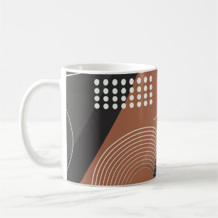 Colourful Abstract Circles, Lines & Dots Coffee Mug
