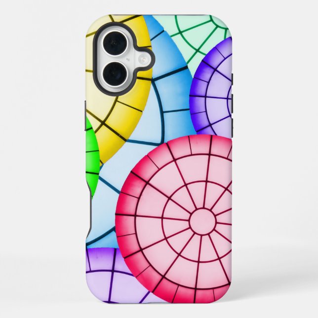 Colourful Abstract Circles Pattern iPhone Case (Back)