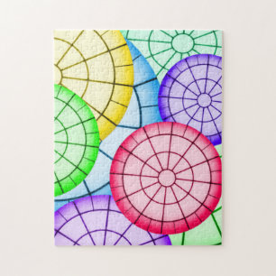 Colourful Abstract Circles Pattern Jigsaw Puzzle