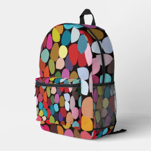 Colourful Abstract Circles Printed Backpack