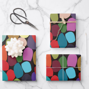 Colourful Abstract Circles Wrapping Paper Sheet