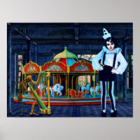 Colourful Abstract Circus Freaks Clown Art