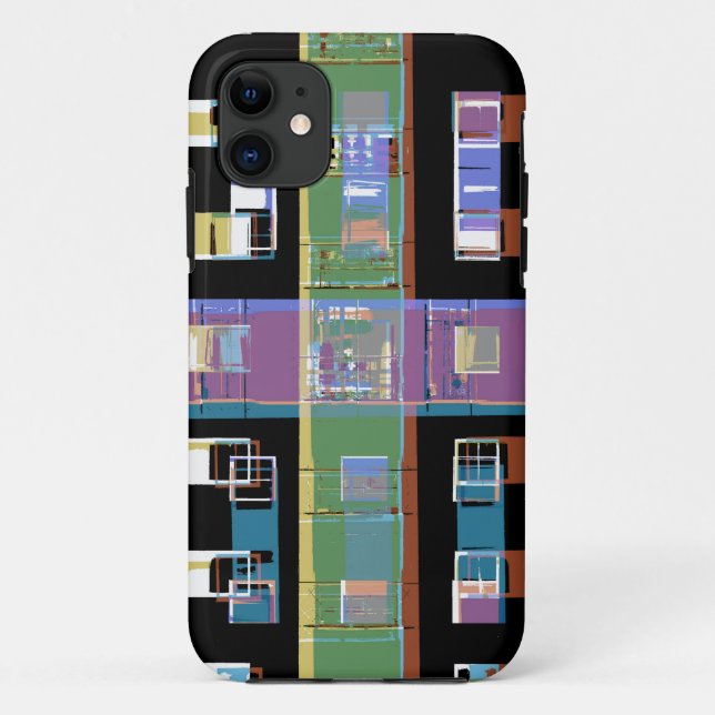 Colourful abstract city apartments Case-Mate iPhone case (Back)